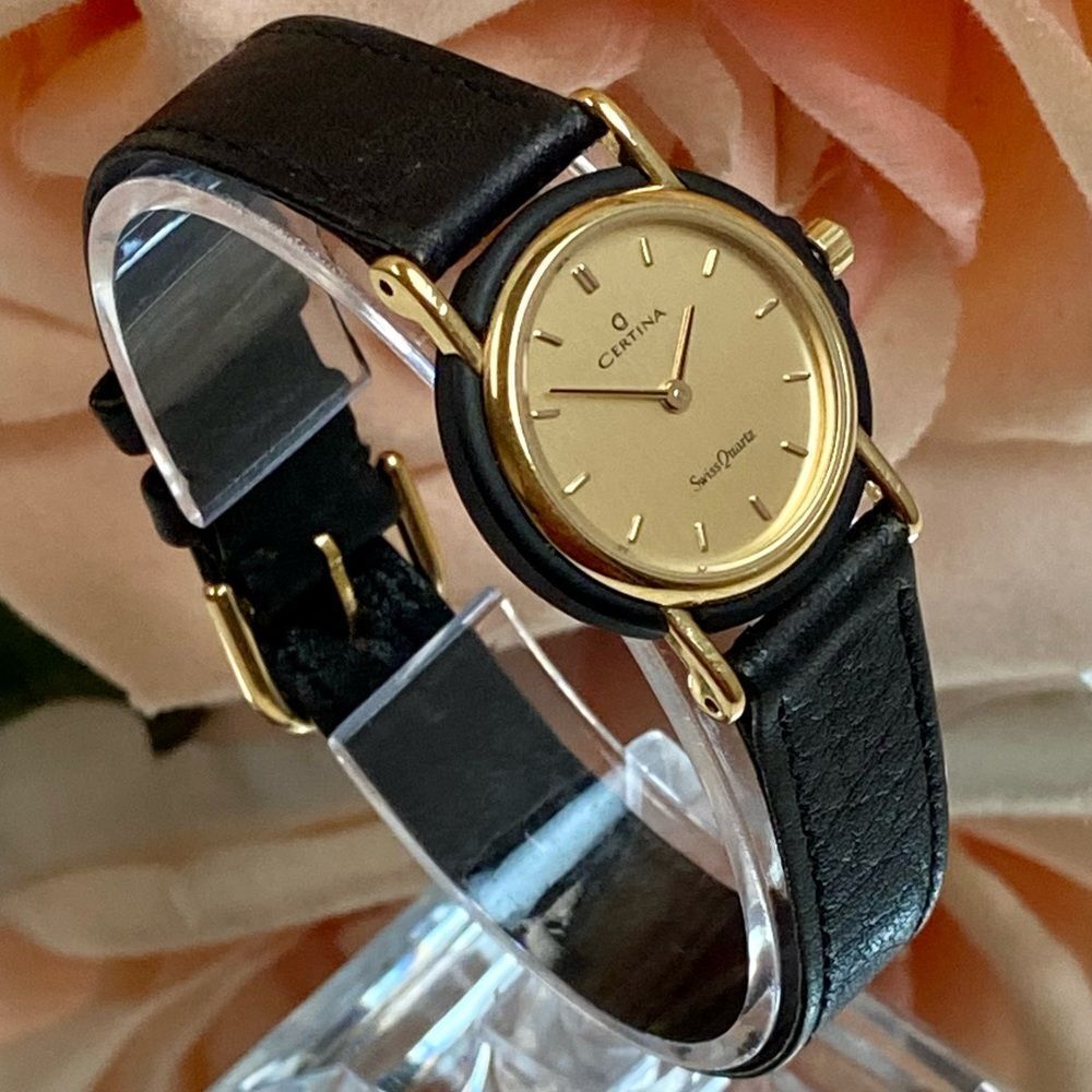 Vintage Certina Swiss Quartz Ladies Dress Watch Original Strap